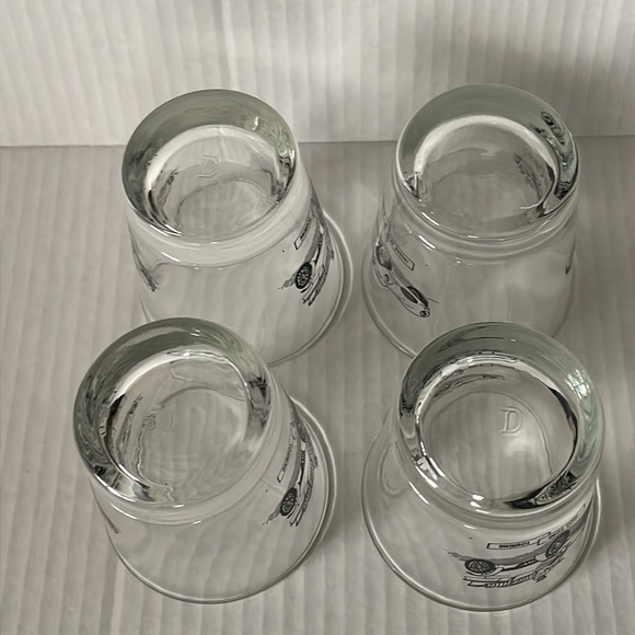 4 Vintage Car Glasses 1903 Ford Touring Mercedes SL Jaguar 1914 Stutz Bearcat - Picture 7 of 8